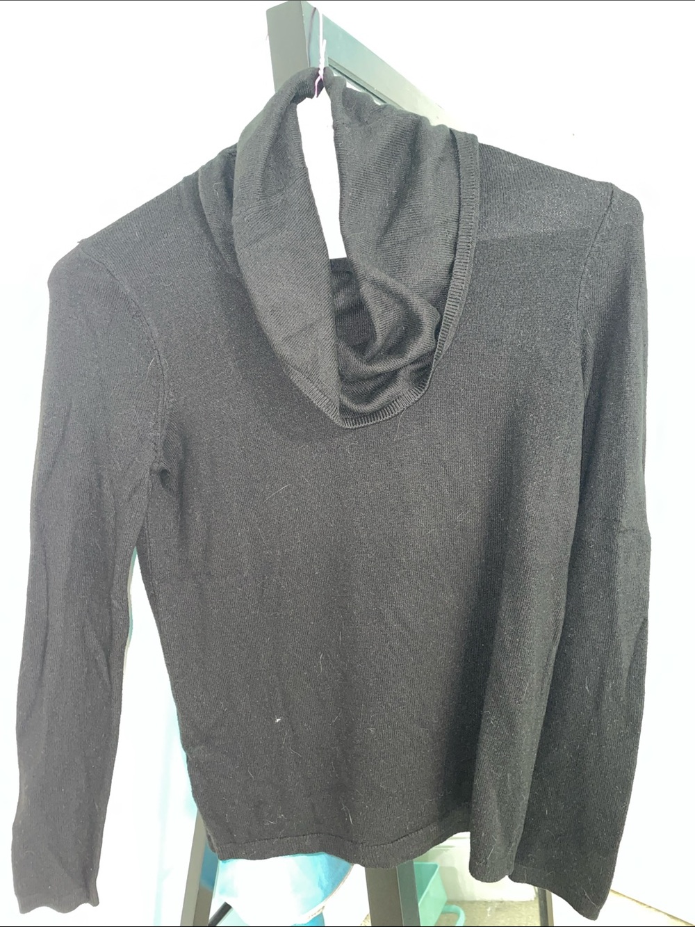 LOFT Black Cowl Neck Sweater